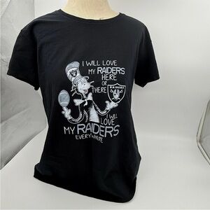 I Will Love My Raiders Here Or There I Will Love My Raiders Everywhere XL TShirt